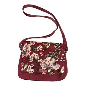 Vera Bradley Bordeaux Blooms Quilted Crossbody NWOT